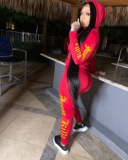 Casual Sports Hooded Zipper Two Piece Sets LSL-6399