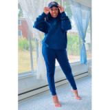 Casual Solid Hoodies Two Piece Suits AWF-5818