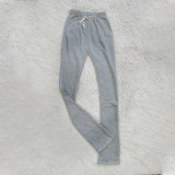Casual Solid Plush Long Sweatpants YH-5192