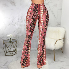 Trendy Printed Boot Cut Pants SMR-9827