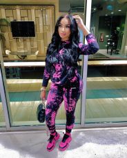 Tie Dye Hoodies And Pants Two Piece Sets XMY-9279