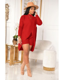 Casual Full Sleeve Long Tops Shorts 2 Piece Sets OMY-8095
