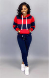 Plus Size Casual Sports Hooded Sweatshirts And Pants Suit OMY-5172