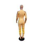 Plus Size Fashion Sports Yoga Long Sleeve Pants Two Piece Set WAF-7126