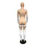 Plus Size Fashion Sports Fitness Yoga Long Sleeve Pants Two Piece Set WAF-7124
