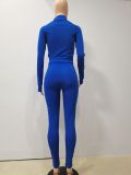 Solid Color Casual Fashion Finger Hole Long Sleeve Pants Sports Suit NYF-8037