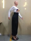 Black Drawstring Long Skirt OD-8413