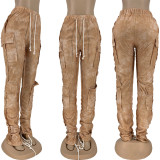 Casual Drawstring Pocket Long Pants FNN-8578