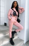 Casual Solid Long Sleeve Two Piece Pants Set XMY-9291