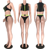 Sexy Sports Buckle Bikinis 2 Piece Swimsuit MDF-5201