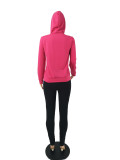 Casual Sports Hoodie Two Piece Pants Set FOSF-8025