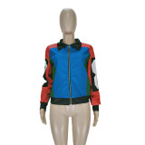 Plus Size Casual Zipper Turndown Collar Jacket NM-8330
