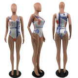 Dollar Print Sexy One-Piece Swimsuit QSF-5047