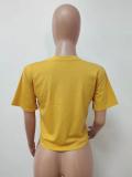 Character Printed Short Sleeve O Neck T-Shirt Tops LSD-8309