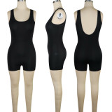 Solid Sleeveless Tight Tank Rompers TE-4215