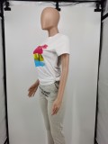 Fashion Printed Casual Short Sleeve T-shirt APLF-5003