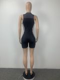 Sexy Sleeveless Zipper Slim Romper ML-7422