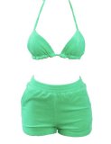 Sexy Solid Bra Top And Shorts Two Piece Sets DYF-1062