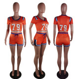 Casual Sports Short Sleeve Two Piece Suits AWF-5843