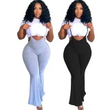 Fashion Casual Plus Size Solid Color Jumpsuits SMD-2063