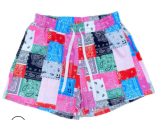 Plus Size Summer Casual Paisley Print Shorts FSL-108
