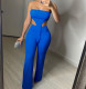 Solid Tube Top And Pant Two Piece Suits NIK-237