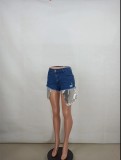 Denim Sexy Sequied Pocket Bodycon Jeans Shorts YD-8375