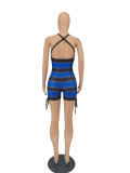 Sexy Striped Backless One Piece Swimsuit SMF-8086