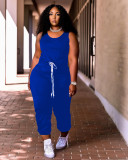 Casual Solid Sleeveless Drawstring Jumpsuit ARM-8272