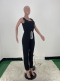 Casual Solid Sleeveless Drawstring Jumpsuit ARM-8272