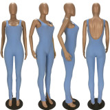 Fashion Sexy U-neck Backless Jumpsuit LDS-3271