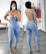 Fashion Sexy U-neck Backless Jumpsuit LDS-3271