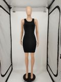 Casual Solid Sleeveless Mini Dress SMF-8094