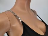 Sexy Off Shoulder Sleeveless Chain Midi Dress WSM-5244