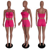 Sexy Solid Cami Top And Shorts 2 Piece Sets HMS-5474