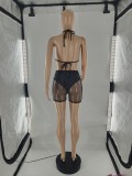 Polka Dot Mesh Sexy Bikinis 2 Piece Sets CQF-970