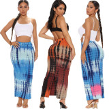 Sexy Printed Split Long Skirt ZNF-9082