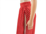 Polka Dot Tube Top High Split Skirt 2 Piece Sets BMF-PP061