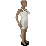 Sexy One Shoulder Sleeveless Mini Dress AWN-5219