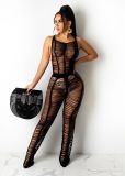 Sexy Knitted Beach Hollow Out Sleeveless Jumpsuit TR-1157