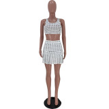 Printed Fashion Sexy Slim Sports Vest Culottes Two Piece Sets ARM-8293