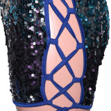 Sexy Sequined Halter Bandage Club Dress SH-390072