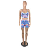 Sexy Printed Cami Top And Shorts 2 Piece Sets NSFF-70007