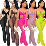 Sexy Mesh See Through Hollow Strap Jumpsuit MIL-L242