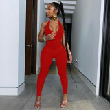 Solid Color Halter Sexy Jumpsuit ME-S847