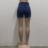 Plus Size Fashion All-match Slim Denim Shorts HSF-2423