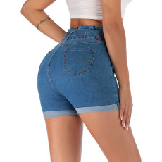 Plus Size Fashion All-match Slim Denim Shorts HSF-2423