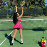 Sports Tennis Tank Top+Pleated Mini Culottes 2 Piece Sets YIDF-81331