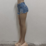 Fashion Sexy Frayed Denim Shorts HSF-2518