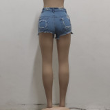 Fashion Sexy Frayed Denim Shorts HSF-2518